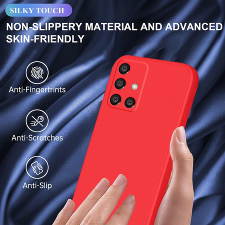 Husa compatibila Samsung A71 4G din silicon catifelat cu interior din microfibra si protectie la camere [1]