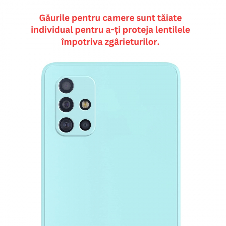 Husa compatibila Samsung A71 4G din silicon catifelat cu interior din microfibra si protectie la camere [3]