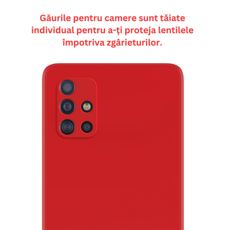 Husa compatibila Samsung A71 4G din silicon catifelat cu interior din microfibra si protectie la camere [2]