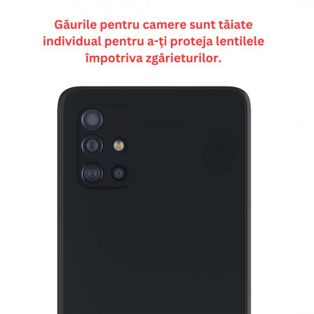 Husa compatibila Samsung A71 4G din silicon catifelat cu interior din microfibra si protectie la camere [4]