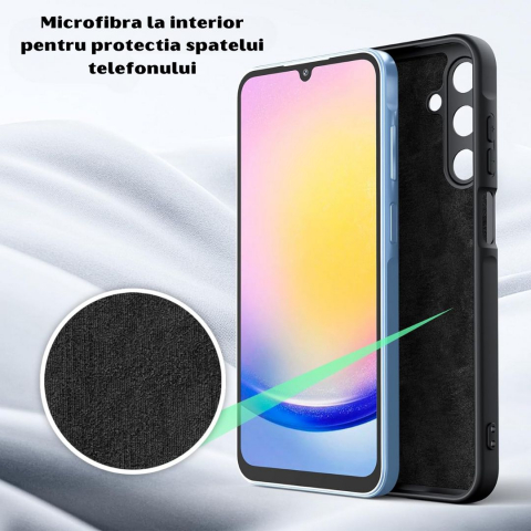 Pachet protecție completă pentru Samsung Galaxy A16, Husă silicon + Folie de sticlă securizată - Negru [7]
