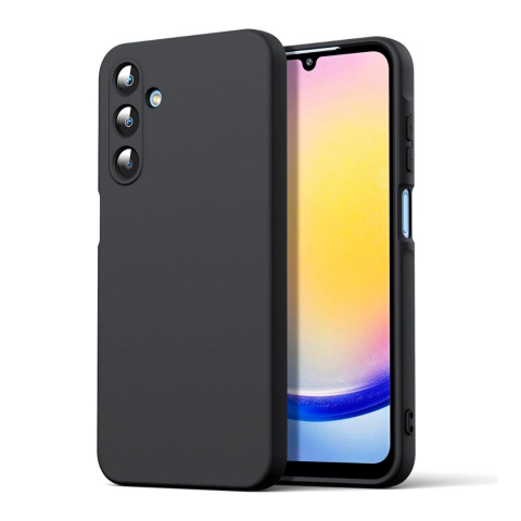 Pachet protecție completă pentru Samsung Galaxy A16, Husă silicon + Folie de sticlă securizată - Negru [1]
