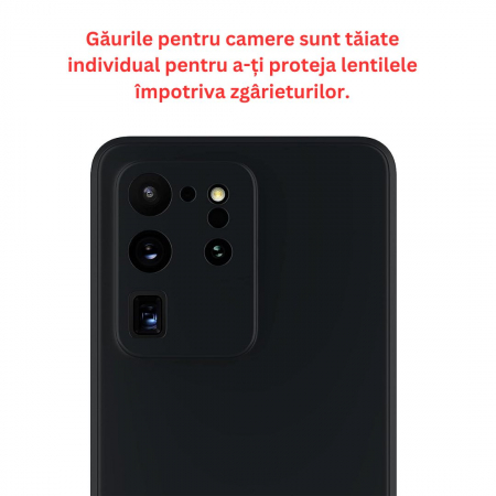 Husa compatibila Samsung S20 ULTRA din silicon catifelat cu interior din microfibra si protectie la camere [1]