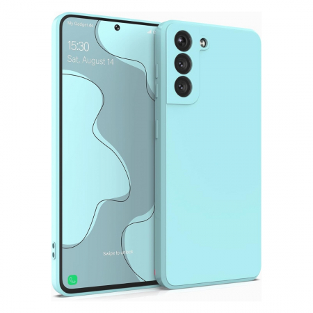 Huse Samsung - Husa compatibila Samsung S21 PLUS din silicon catifelat cu interior din microfibra si protectie la camere