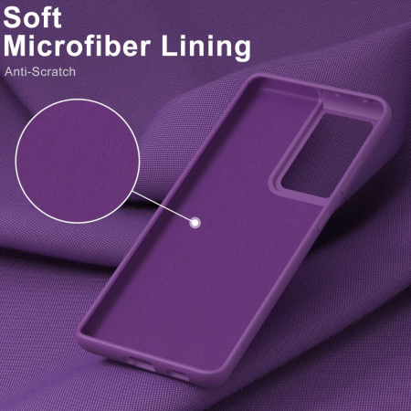 Husa compatibila Samsung S21 ULTRA din silicon catifelat cu interior din microfibra [1]