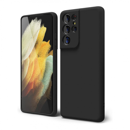 Produse - Husa Samsung S21 ULTRA din Silicon Catifelat cu Protecție la Camere