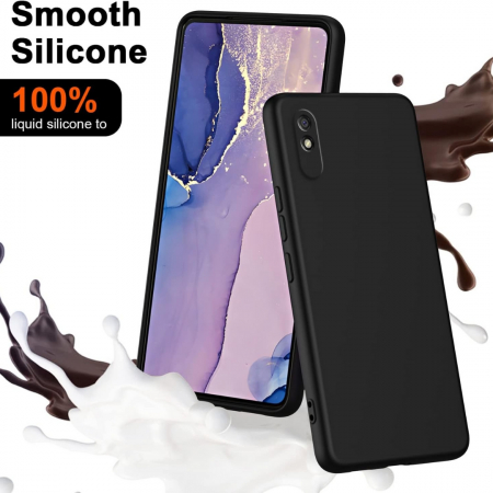 Husa compatibila Xiaomi Redmi 9AT din sIlicon catifelat cu interior din microfibra si protectie la camere [3]