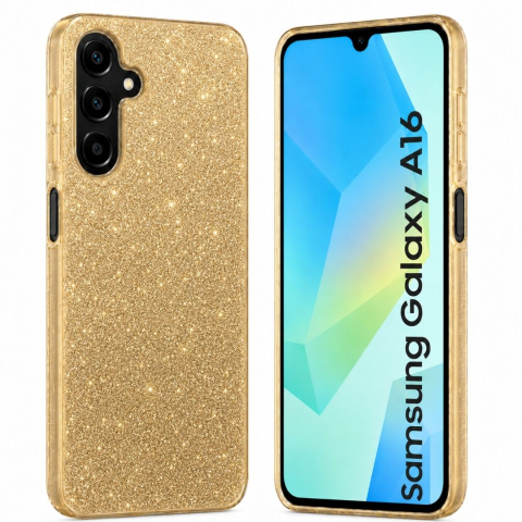Huse Samsung - Husa din silicon compatibila cu Samsung Galaxy A16, protectie Anti-Soc si design cu sclipici