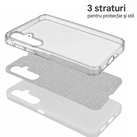 Husa din silicon compatibila cu Samsung Galaxy A16, protectie Anti-Soc si design cu sclipici [2]