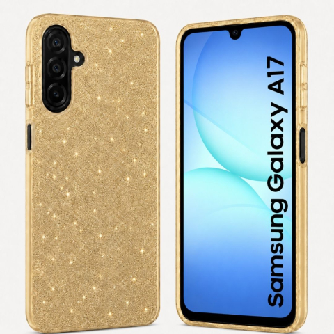 Huse Samsung - Husa din silicon compatibila cu Samsung Galaxy A17, protectie Anti-Soc si design cu sclipici