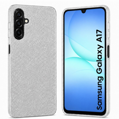 Huse Samsung - Husa din silicon compatibila cu Samsung Galaxy A17, protectie Anti-Soc si design cu sclipici