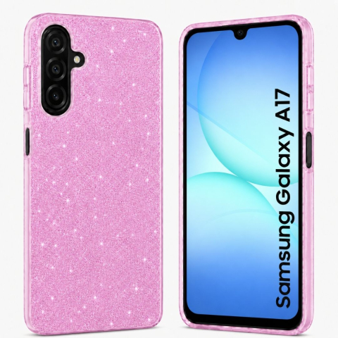 Huse Samsung - Husa din silicon compatibila cu Samsung Galaxy A17, protectie Anti-Soc si design cu sclipici