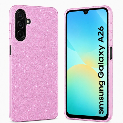 Huse Samsung - Husa din silicon compatibila cu Samsung Galaxy A26, protectie Anti-Soc si design cu sclipici