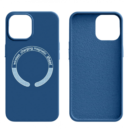 Huse Telefoane - Husa Magsafe compatibila Iphone 13 PRO din silicon catifelat cu interior din microfibra