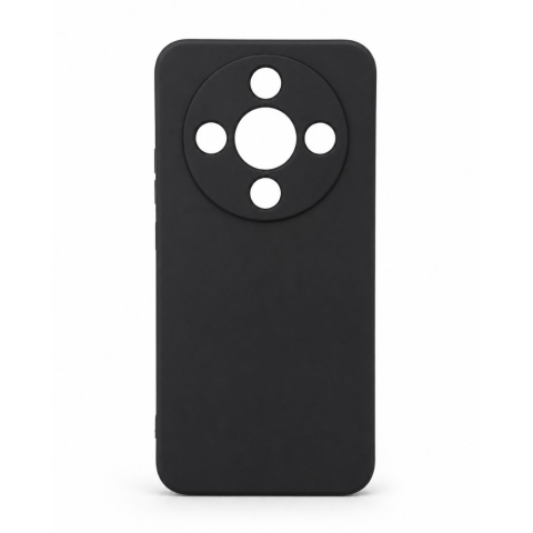 Husa pentru Honor Magic8 Lite din sIlicon catifelat cu interior din microfibra si protectie la camere - Negru [5]