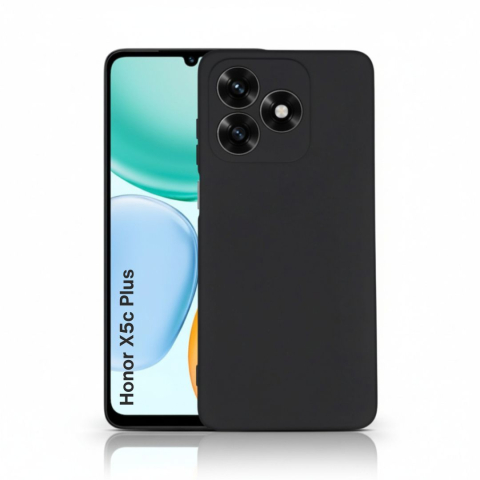 Huse Honor - Husa pentru Honor X5c Plus din sIlicon catifelat cu interior din microfibra si protectie la camere - Negru