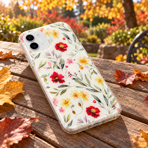Husa pentru iPhone 11 cu imprimeu floral, rezistenta la socuri si lovituri - ZetGSM [6]