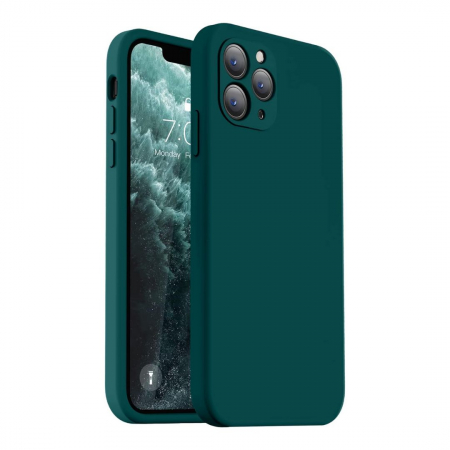 Huse Iphone - Husa pentru Iphone 11 PRO MAX din sIlicon catifelat cu  protectie camere si microfibra in interior