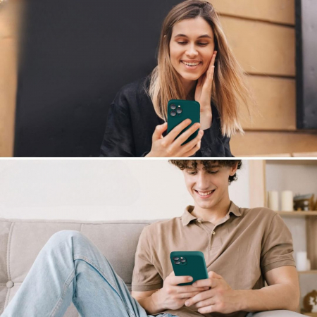 Husa pentru Iphone 11 PRO MAX din sIlicon catifelat cu  protectie camere si microfibra in interior [4]