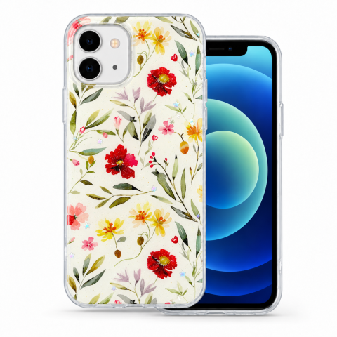Huse Iphone - Husa pentru iPhone 12 cu imprimeu floral, rezistenta la socuri si lovituri - ZetGSM