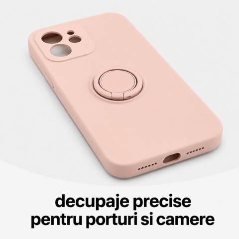Husa pentru Iphone 12 din silicon, cu inel de prindere, protectie la camere si interior cu microfibra [4]