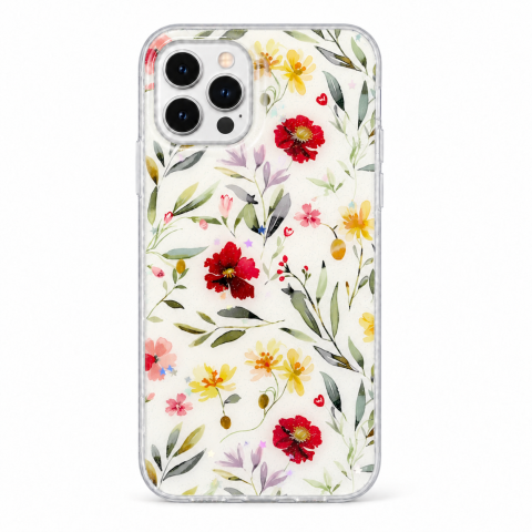 Husa pentru iPhone 12 Pro cu imprimeu floral, rezistenta la socuri si lovituri - ZetGSM [2]