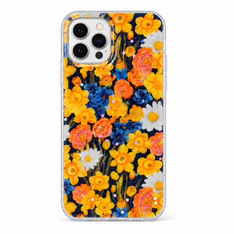 Husa pentru iPhone 12 Pro cu imprimeu floral, rezistenta la socuri si lovituri - ZetGSM [2]