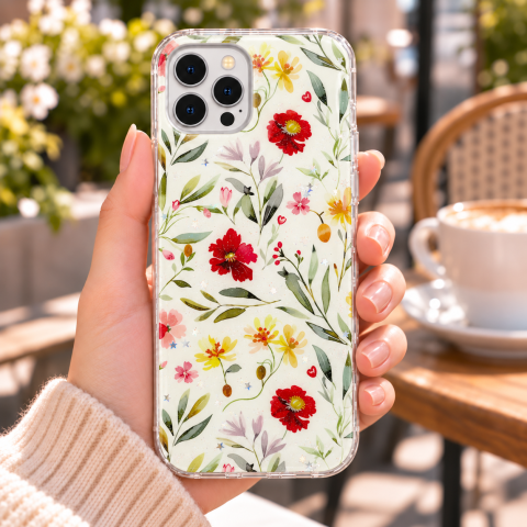 Husa pentru iPhone 12 Pro cu imprimeu floral, rezistenta la socuri si lovituri - ZetGSM [4]