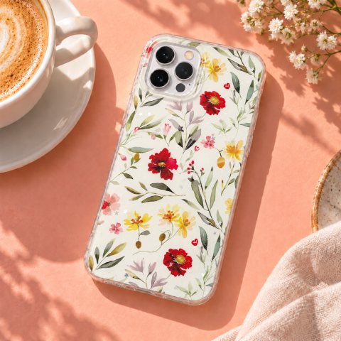 Husa pentru iPhone 12 Pro cu imprimeu floral, rezistenta la socuri si lovituri - ZetGSM [5]