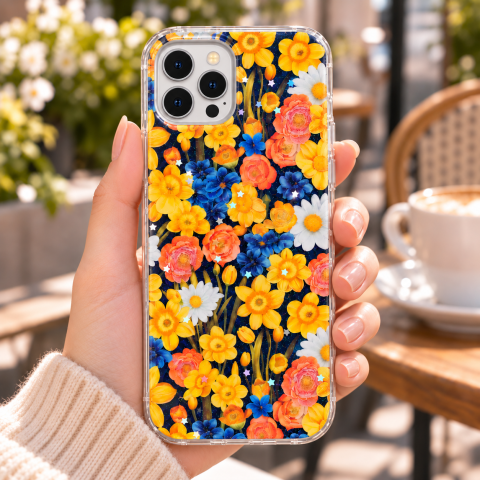 Husa pentru iPhone 12 Pro cu imprimeu floral, rezistenta la socuri si lovituri - ZetGSM [4]
