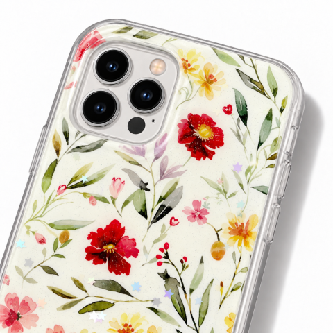 Husa pentru iPhone 12 Pro cu imprimeu floral, rezistenta la socuri si lovituri - ZetGSM [3]