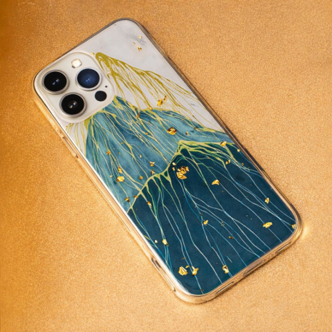 Husa pentru iPhone 12 Pro Gold Glam pentru spate, rezistenta la socuri si lovituri, multicolor [4]