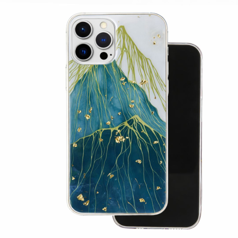 Huse Iphone - Husa pentru iPhone 12 Pro Gold Glam pentru spate, rezistenta la socuri si lovituri, multicolor