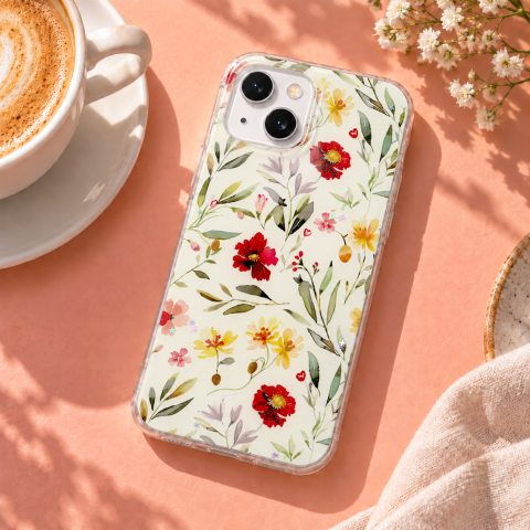 Husa pentru iPhone 14 cu imprimeu floral, rezistenta la socuri si lovituri - ZetGSM [5]