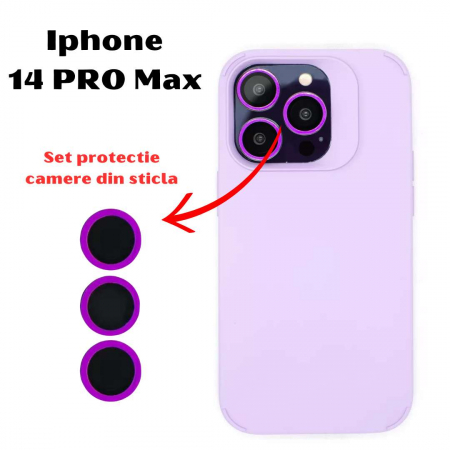 Husa iPhone 14 Pro Max - Silicon Catifelat cu Protecții Camere [1]