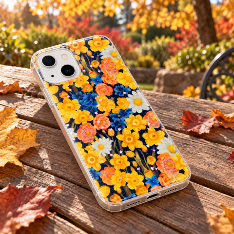 Husa pentru iPhone 15 cu imprimeu floral, rezistenta la socuri si lovituri - ZetGSM [6]