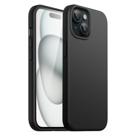 Huse Telefoane - Husa iPhone 15 - Silicon și Microfibra