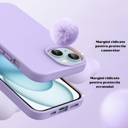 Husa iPhone 15 - Silicon și Microfibra [1]