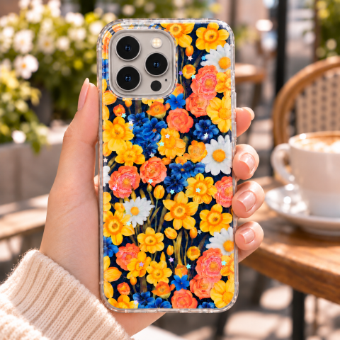 Husa pentru iPhone 15 Pro cu imprimeu floral, rezistenta la socuri si lovituri - ZetGSM [4]