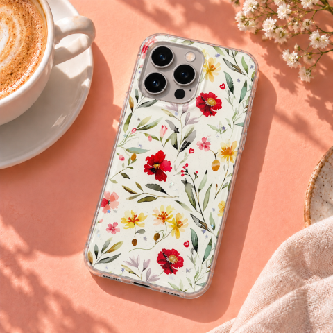 Husa pentru iPhone 15 Pro cu imprimeu floral, rezistenta la socuri si lovituri - ZetGSM [5]