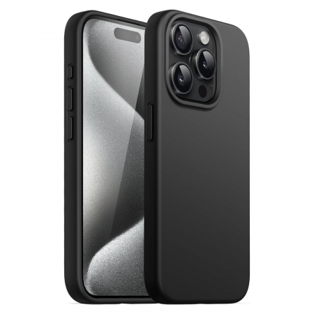 Huse Telefoane - Husa iPhone 15 Pro - Silicon și Microfibra
