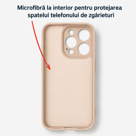 Husa pentru Iphone 15 Pro din silicon, cu inel de prindere, protectie la camere si interior cu microfibra [3]