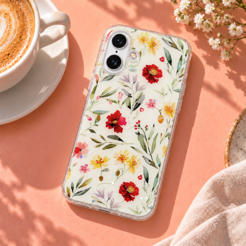 Husa pentru iPhone 16 cu imprimeu floral, rezistenta la socuri si lovituri - ZetGSM [5]