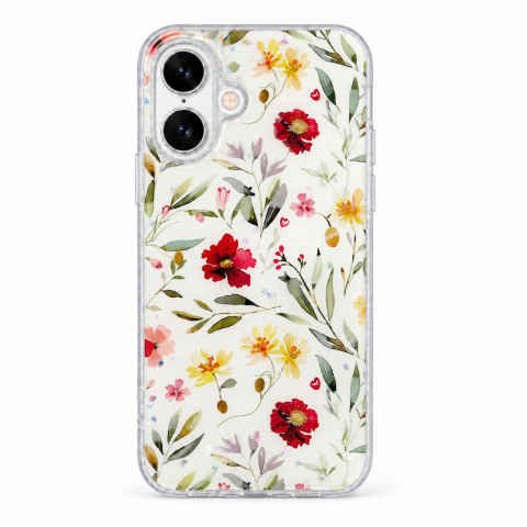 Husa pentru iPhone 16 cu imprimeu floral, rezistenta la socuri si lovituri - ZetGSM [2]
