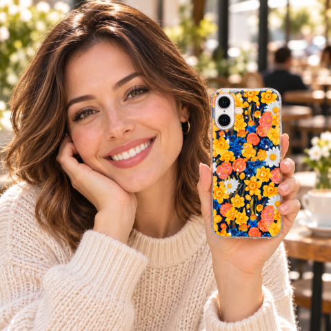 Husa pentru iPhone 16 cu imprimeu floral, rezistenta la socuri si lovituri - ZetGSM [7]