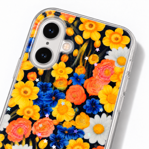 Husa pentru iPhone 16 cu imprimeu floral, rezistenta la socuri si lovituri - ZetGSM [3]
