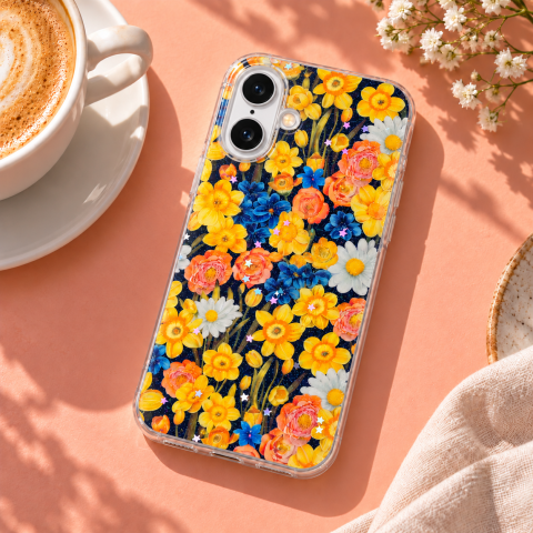 Husa pentru iPhone 16 cu imprimeu floral, rezistenta la socuri si lovituri - ZetGSM [5]