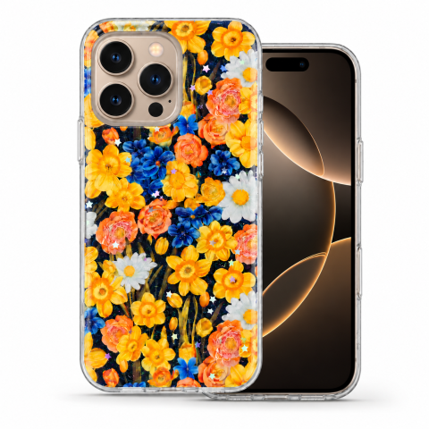 Huse Iphone - Husa pentru iPhone 16 Pro cu imprimeu floral, rezistenta la socuri si lovituri - ZetGSM