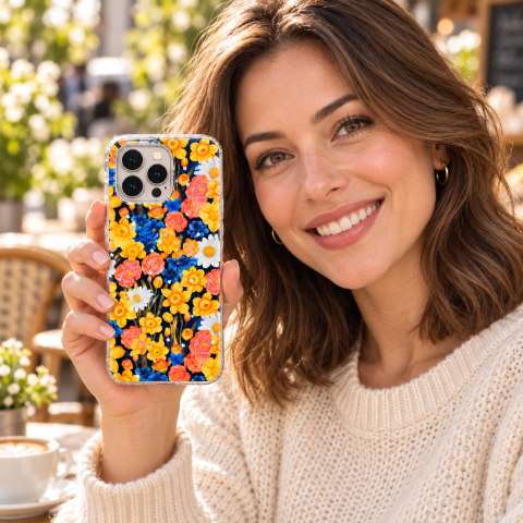 Husa pentru iPhone 16 Pro cu imprimeu floral, rezistenta la socuri si lovituri - ZetGSM [7]