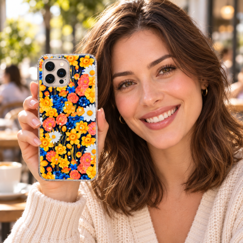 Husa pentru iPhone 16 Pro Max cu imprimeu floral, rezistenta la socuri si lovituri - ZetGSM [7]